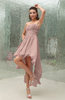 Plain Sleeveless Zipper Chiffon Ankle Length Ruching Wedding Guest Dresses