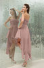 Plain Sleeveless Zipper Chiffon Ankle Length Ruching Wedding Guest Dresses