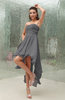 Plain Sleeveless Zipper Chiffon Ankle Length Ruching Wedding Guest Dresses
