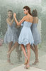 Plain A-line Sweetheart Zipper Mini Ruffles Bridesmaid Dresses