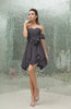 Plain A-line Sweetheart Zipper Mini Ruffles Bridesmaid Dresses