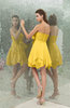 Plain A-line Sweetheart Zipper Mini Ruffles Bridesmaid Dresses