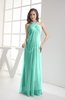 Modest Sleeveless Backless Chiffon Floor Length Ruching Bridesmaid Dresses