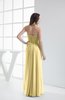 Modest Sleeveless Backless Chiffon Floor Length Ruching Bridesmaid Dresses