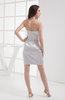 Cute Sleeveless Elastic Woven Satin Short Ruching Bridesmaid Dresses
