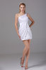 Sexy Column Sleeveless Backless Silk Like Satin Mini Bridesmaid Dresses