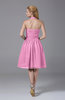 Modest Halter Sleeveless Chiffon Knee Length Ruching Party Dresses