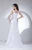 Elegant Hall Column Zipper Satin Sweep Train Bridal Gowns