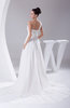Modest Church Sleeveless Backless Chiffon Ruching Bridal Gowns