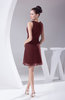 Modest A-line Bateau Sleeveless Chiffon Party Dresses