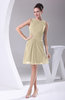 Modest A-line Bateau Sleeveless Chiffon Party Dresses
