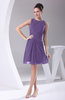 Modest A-line Bateau Sleeveless Chiffon Party Dresses