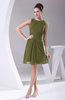 Modest A-line Bateau Sleeveless Chiffon Party Dresses