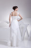 Modest Beach Thick Straps Backless Floor Length Ruching Bridal Gowns
