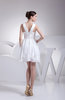 Casual Destination A-line V-neck Sleeveless Zip up Short Bridal Gowns