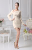 Sexy Sheath One Shoulder Long Sleeve Lace up Chiffon Graduation Dresses