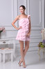 Informal Asymmetric Neckline Sleeveless Short Tiered Party Dresses