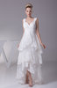 Informal Garden A-line Thick Straps Hi-Lo Beaded Bridal Gowns