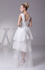 Informal Garden A-line Thick Straps Hi-Lo Beaded Bridal Gowns