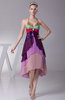 Informal A-line Backless Tea Length Sequin Graduation Dresses