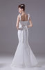 Modest Mermaid Scoop Chiffon Floor Length Ruching Evening Dresses