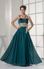 Modest Spaghetti Sleeveless Chiffon Floor Length Evening Dresses