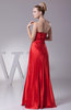Elegant A-line Strapless Sleeveless Floor Length Pleated Prom Dresses