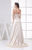 Plain Outdoor A-line Sweetheart Sleeveless Satin Embroidery Bridal Gowns
