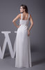 Elegant Church A-line Zip up Chiffon Floor Length Ruching Bridal Gowns