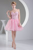 Elegant A-line Sweetheart Backless Mini Rhinestone Prom Dresses