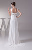 Elegant Church Empire Sleeveless Lace up Chiffon Paillette Bridal Gowns