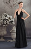 Modest Halter Sleeveless Chiffon Floor Length Homecoming Dresses