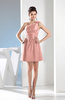 Simple A-line One Shoulder Mini Pleated Bridesmaid Dresses
