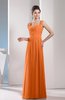 Cute A-line Chiffon Floor Length Ruching Bridesmaid Dresses