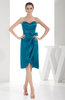 Elegant Sheath Sweetheart Zip up Silk Like Satin Bow Little Black Dresses