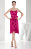 Elegant Sheath Sweetheart Zip up Silk Like Satin Bow Little Black Dresses