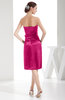 Elegant Sheath Sweetheart Zip up Silk Like Satin Bow Little Black Dresses