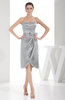 Elegant Sheath Sweetheart Zip up Silk Like Satin Bow Little Black Dresses