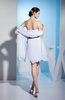 Simple A-line Strapless Chiffon Knee Length Pleated Cocktail Dresses
