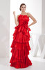 Elegant Sleeveless Zipper Taffeta Brush Train Evening Dresses