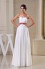 Simple A-line Zipper Chiffon Floor Length Sash Bridesmaid Dresses