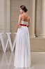 Simple A-line Zipper Chiffon Floor Length Sash Bridesmaid Dresses