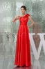 Modest A-line One Shoulder Sleeveless Zipper Floor Length Bridesmaid Dresses