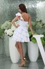Casual A-line Asymmetric Neckline Backless Short Ruffles Party Dresses