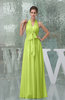 Plain A-line Halter Sleeveless Backless Chiffon Evening Dresses
