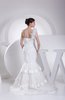 Elegant Outdoor Mermaid Asymmetric Neckline Sleeveless Zipper Court Train Bridal Gowns