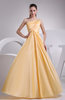 Plain Outdoor A-line Asymmetric Neckline Sleeveless Zip up Floor Length Bridal Gowns