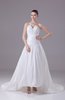 Classic Garden A-line Sleeveless Backless Ruching Bridal Gowns