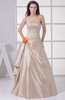 Modest Outdoor Sleeveless Backless Floor Length Embroidery Bridal Gowns