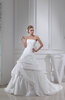 Simple Hall Strapless Sleeveless Zipper Chapel Train Ruching Bridal Gowns